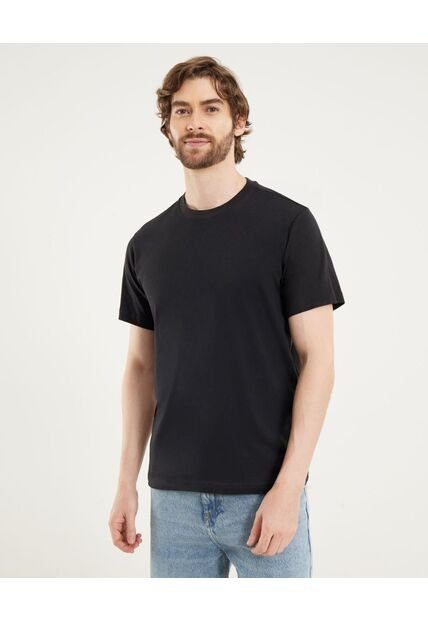 Camiseta Para Hombre Manga Corta Color Negro Marca Ostu #60091566