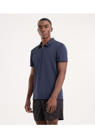 Polo Para Hombre Cuello Maquina Sin Bolsillo Color Azul Marca Ostu #60110830 Ostu