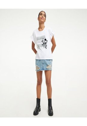 Camiseta Para Mujer Manga Corta Color Blanco Marca Ostu #40091541