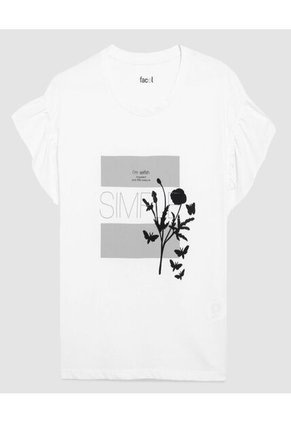 Camiseta Para Mujer Manga Corta Color Blanco Marca Ostu #40091541