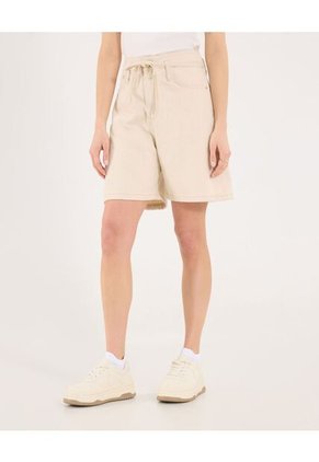 Bermuda  Para Mujer Wide-Leg Color Crudo Marca Ostu #40100110
