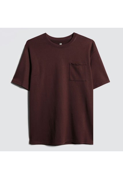 Camiseta Para Hombre Manga Corta Color Café  Marca Ostu #60091190