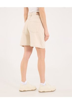 Bermuda  Para Mujer Wide-Leg Color Crudo Marca Ostu #40100110