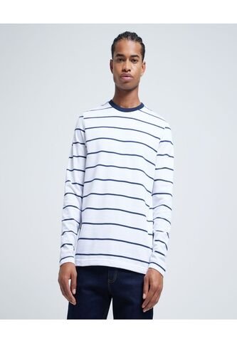 Camiseta Para Hombre Manga Larga Color Blanco Marca Ostu #60091181 Ostu