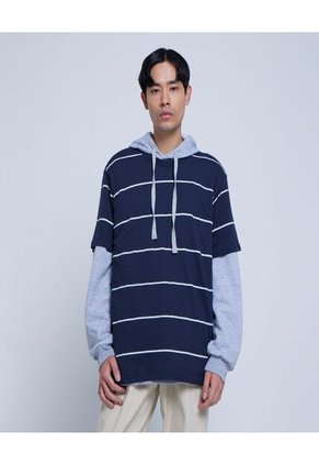 Camiseta Para Hombre Manga Corta Color Azul Marca Ostu #60091200