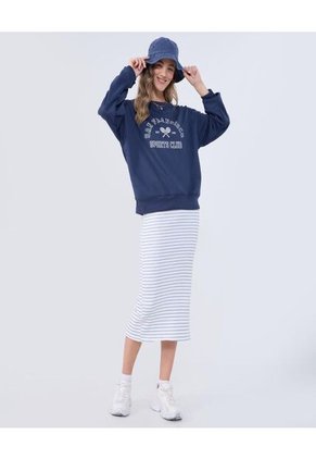 Buzo Para Mujer Cuello Redondo Color Azul  Marca Ostu #40060431