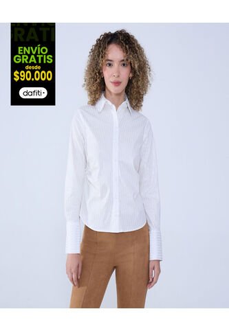 Camisa Para Mujer Manga Larga Color Crudo Marca Ostu #40010280 Ostu