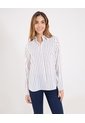 Camisa  Para Mujer Manga Larga Color Marfil Marca Ostu #40010352 de Ostu