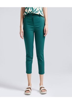 Pantalon Para Mujer Capri Color Verde  Marca Ostu #40070460