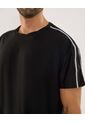 Camiseta Para Hombre Manga Corta Cuello Redondo Color Negro Marca Ostu #60091800 de Ostu