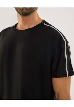 Camiseta Para Hombre Manga Corta Cuello Redondo Color Negro Marca Ostu #60091800