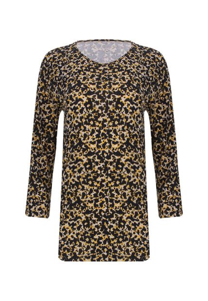 Camiseta Para Mujer Manga 3/4 Color Amarillo  Marca Ostu #40090836