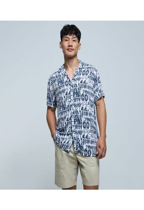 Camisa Para Hombre Manga Corta Sin Bolsillo Color Gris Oscuro Marca Ostu #60010708