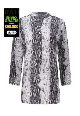 Blusa Para Mujer M/3/4 Ostu Color Negro #40120457 Ostu