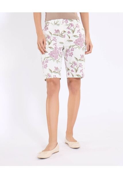 Bermuda  Para Mujer Regular Corto Color Marfil Marca Ostu #40100114