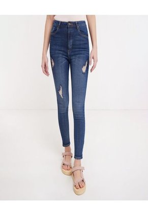 Jean Para Mujer Skinny Color Azul  Marca Ostu #40160274