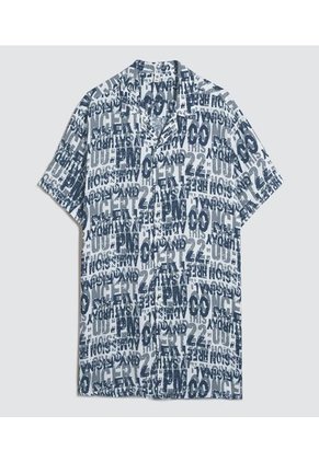 Camisa Para Hombre Manga Corta Sin Bolsillo Color Gris Oscuro Marca Ostu #60010708