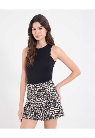 Camiseta  Para Mujer Manga Sisa Cuello Redondo Color Negro Marca Ostu #40092555 Ostu