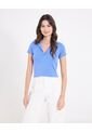 Polo  Para Mujer Manga Corta Color Azul Marca Ostu #40110186 de Ostu