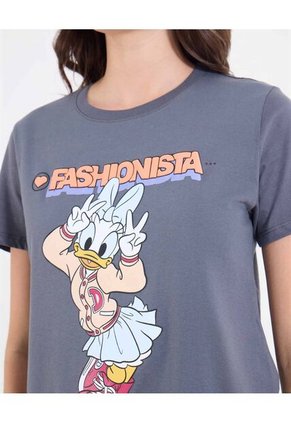 Camiseta  Para Mujer Manga Corta Cuello Redondo Color Gris Marca Ostu #40092751