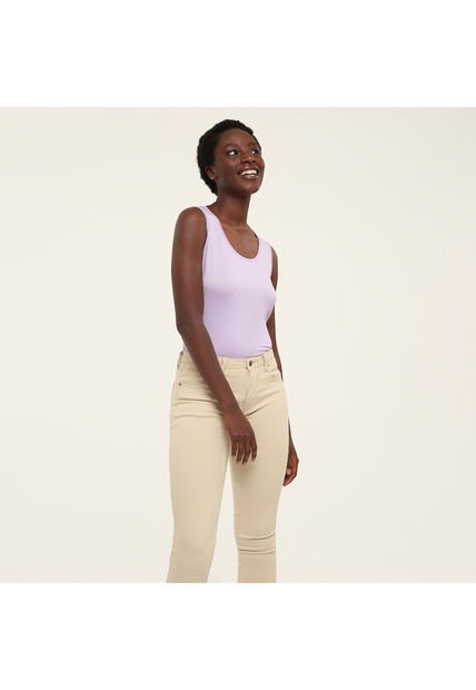 Top Para Mujer Cuello Redondo Color Morado Marca Ostu #40220256