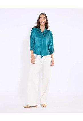 Blusa Para Mujer Manga Larga Color Verde Marca Ostu #40121272