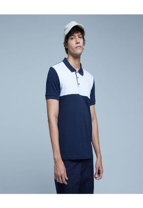 Polo Para Hombre Cuello Tejido Sin Bolsillo Color Azul  Marca Ostu #60110662