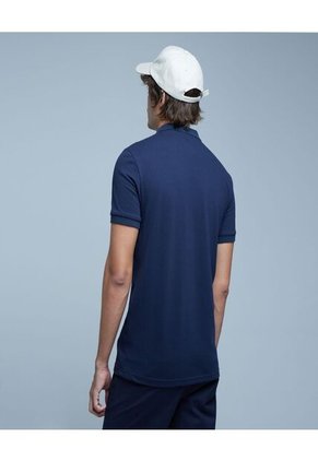 Polo Para Hombre Cuello Tejido Sin Bolsillo Color Azul  Marca Ostu #60110662