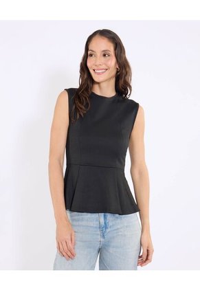 Camiseta Para Mujer Manga Sisa Cuello Redondo Color Negro Marca Ostu #40092679