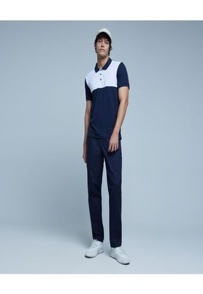 Polo Para Hombre Cuello Tejido Sin Bolsillo Color Azul  Marca Ostu #60110662