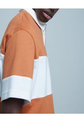 Polo Para Hombre Cuello Maquina Sin Bolsillo Color Café  Marca Ostu #60110585