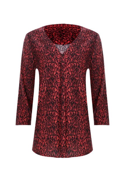 Blusa Para Mujer Manga 3/4 Color Café  Marca Ostu #40120472