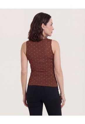 Top  Para Mujer Hombro Ancho Color Café Marca Ostu #40228216