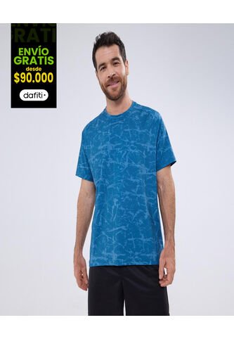 Camiseta Para Hombre Manga Corta Color Azul  Marca Ostu #60091355 Ostu