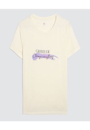 Camiseta Para Mujer Manga Corta Color Blanco Marca Ostu #40091953