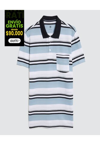 Polo Para Hombre Cuello Tejido Con Bolsillo Color Blanco Marca Ostu #60110636 Ostu