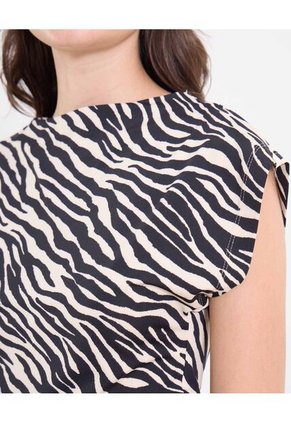 Camiseta  Para Mujer Manga Corta Cuello Redondo Color Negro Marca Ostu #40092787