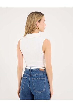 Polo Para Mujer Manga Sisa Color Crema Marca Ostu #40110184