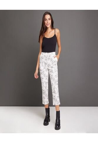 Pantalon Para Mujer Capri Color Crudo Marca Ostu #40070404 Ostu