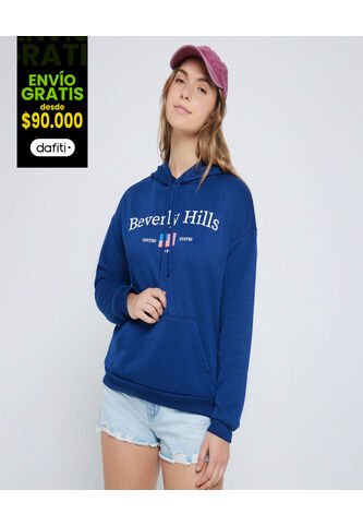 Buzo Para Mujer Hoodie Color Azul  Marca Ostu #40060352 Ostu