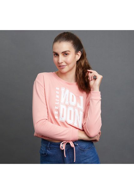 Buzo Para Mujer Cuello Redondo Color Rosado  Marca Ostu #40060219