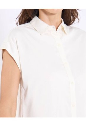 Camisa  Para Mujer Manga Corta Color Crema Marca Ostu #40010304