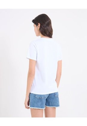 Camiseta  Para Mujer Manga Corta Cuello Redondo Color Blanco Marca Ostu #40092746