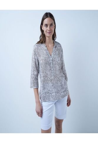 Blusa Para Mujer Manga 3/4 Color Beige Marca Ostu #40120930 Ostu