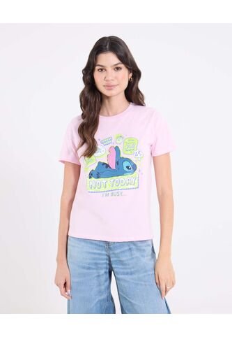 Camiseta  Para Mujer Manga Corta Cuello Redondo Color Rosado Marca Ostu #40092742 Ostu