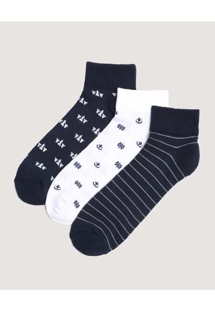 Medias X3 Para Hombre Tobillera Color Negro Marca Ostu #60980345