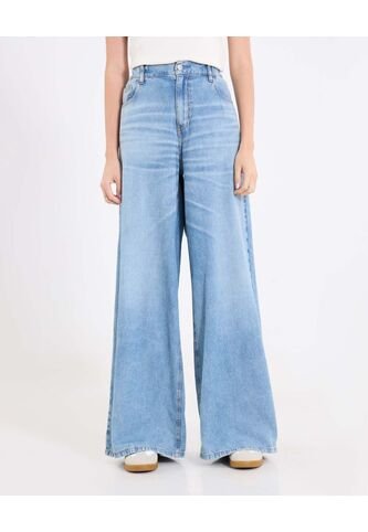 Jean  Para Mujer Wide-Leg Color Azul Marca Ostu #40160636 Ostu