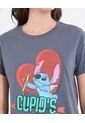 Camiseta  Para Mujer Manga Corta Cuello Redondo Color Gris Marca Ostu #40092743 de Ostu