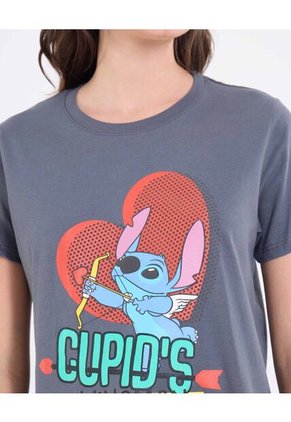 Camiseta  Para Mujer Manga Corta Cuello Redondo Color Gris Marca Ostu #40092743