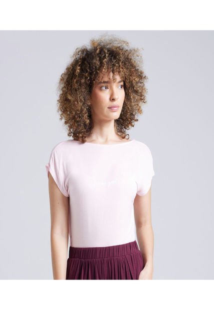 Camiseta Para Mujer Manga Corta Color Rosado  Marca Ostu #40091421